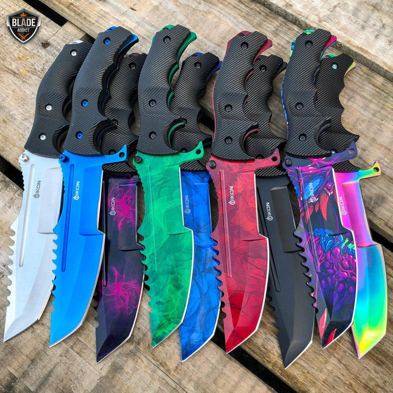 11" CSGO Tactical Hunting Fixed Blade Survival Bowie Tracker Knife NEW - BLADE ADDICT