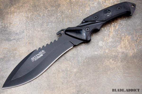 11" Black Hunting Fixed Blade Survival Knife - BLADE ADDICT