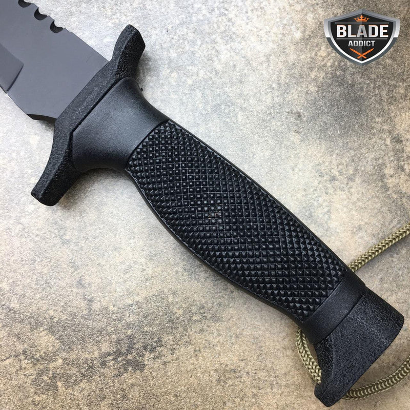 12" ARMY Fixed Blade Tactical Combat Survival Knife Military Bowie - BLADE ADDICT