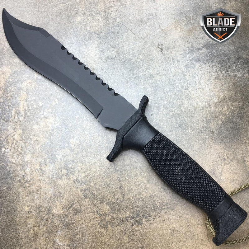 12" ARMY Fixed Blade Tactical Combat Survival Knife Military Bowie - BLADE ADDICT
