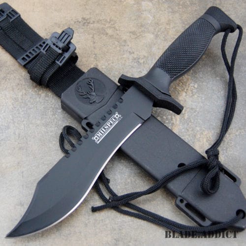 12" Hunter Fixed Blade Survival Knife w/ Sheath - BLADE ADDICT