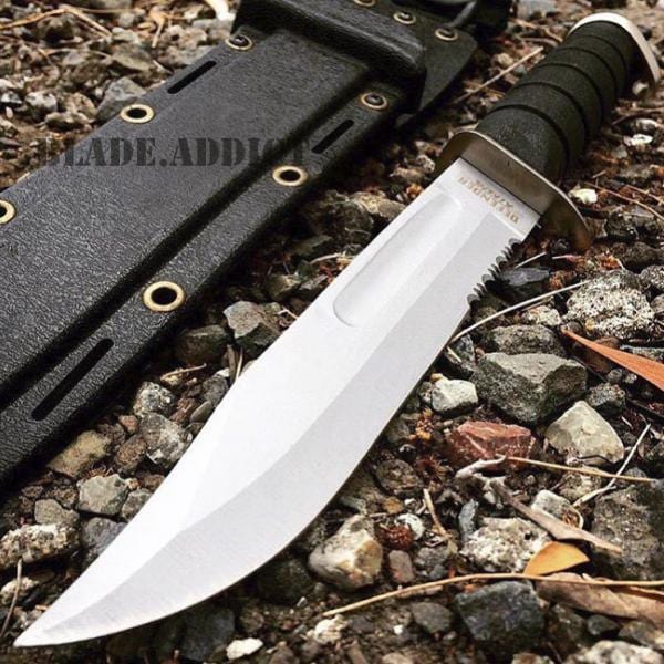12" Marine Tactical Military Combat Fixed Blade Knife - BLADE ADDICT