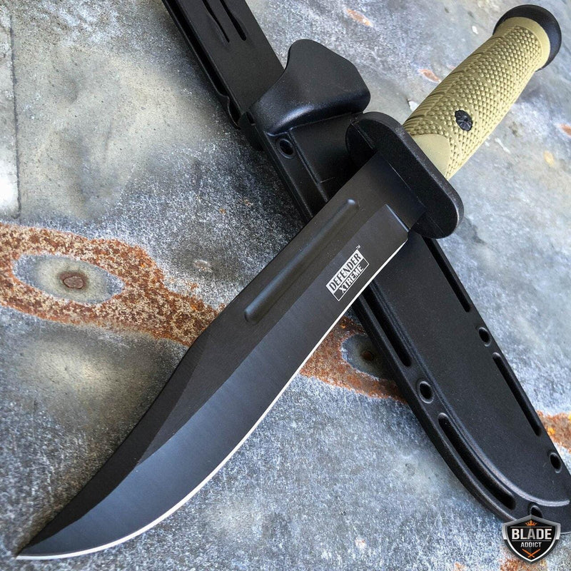 12" Military Combat Hunting Fixed Blade Survival Rambo Bowie Knife - BLADE ADDICT
