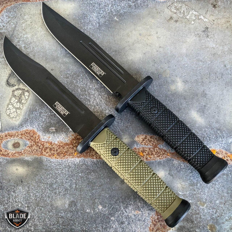 12" Military Combat Hunting Fixed Blade Survival Rambo Bowie Knife - BLADE ADDICT