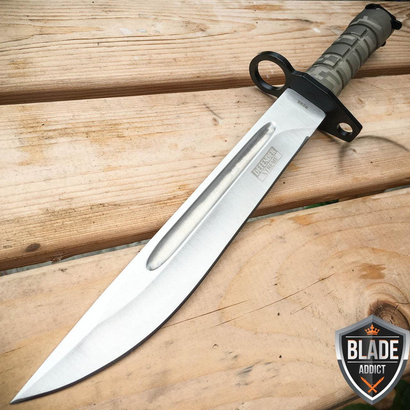 13.5" CSGO Military Survival Rambo Fixed Blade Hunting Knife Bayonet - BLADE ADDICT
