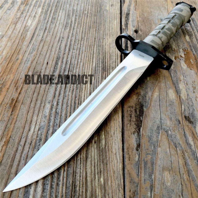 13.5" CSGO Military Survival Rambo Fixed Blade Hunting Knife Bayonet - BLADE ADDICT