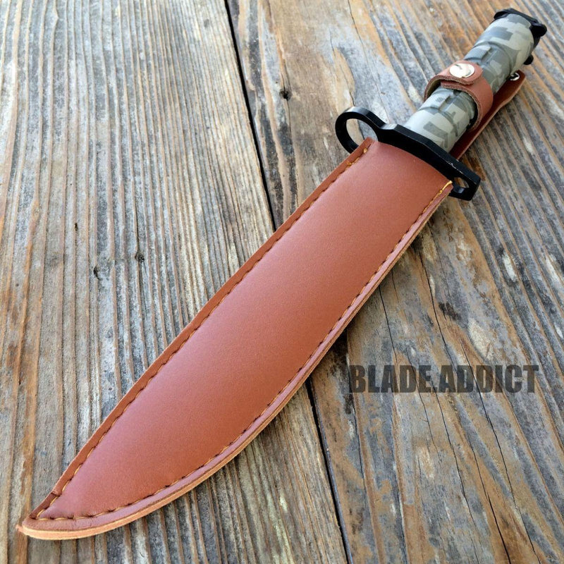 13.5" CSGO Military Survival Rambo Fixed Blade Hunting Knife Bayonet - BLADE ADDICT