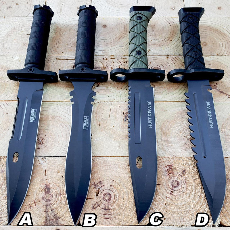 13.5" Military Combat Bayonet Fixed Blade Survival Rambo Bowie Knife - BLADE ADDICT