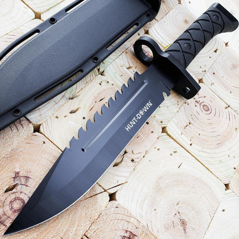 13.5" Military Combat Bayonet Fixed Blade Survival Rambo Bowie Knife - BLADE ADDICT