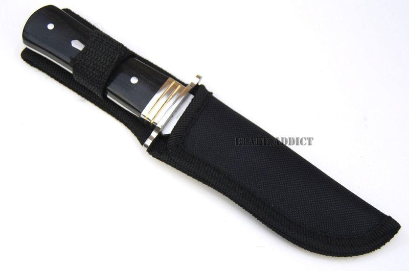 8" Stainless Steel Celtic Cross Fixed Blade - Black - BLADE ADDICT