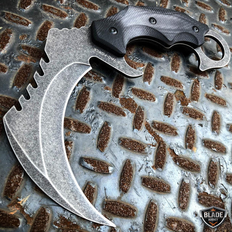8" Tactical Raptor Claw Karambit Talon Fixed Blade Hunting Hawkbill Knife NEW - BLADE ADDICT