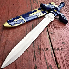 Legend of Zelda Hylian Hyrule Ocarina of Time Master Sword Short Dagger Blue - BLADE ADDICT