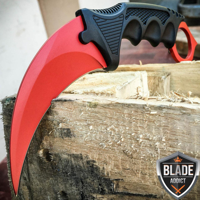 CSGO Fixed Blade Karambit Red - BLADE ADDICT