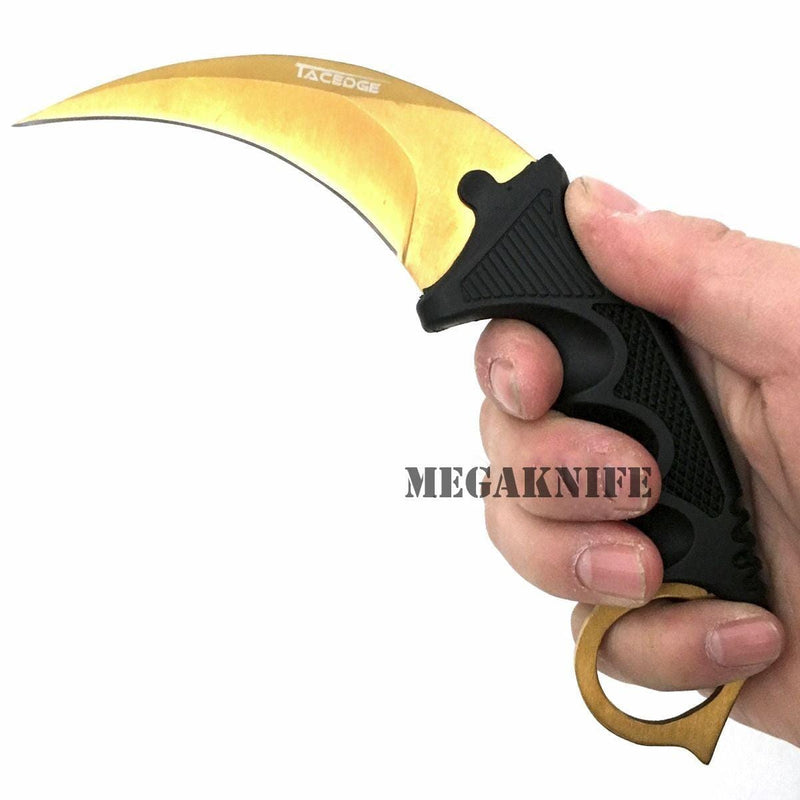 CSGO Gold Fixed Blade Karambit - BLADE ADDICT