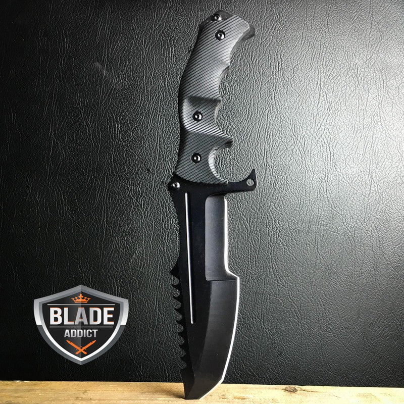 CSGO Huntsman Fixed Blade - Black - BLADE ADDICT