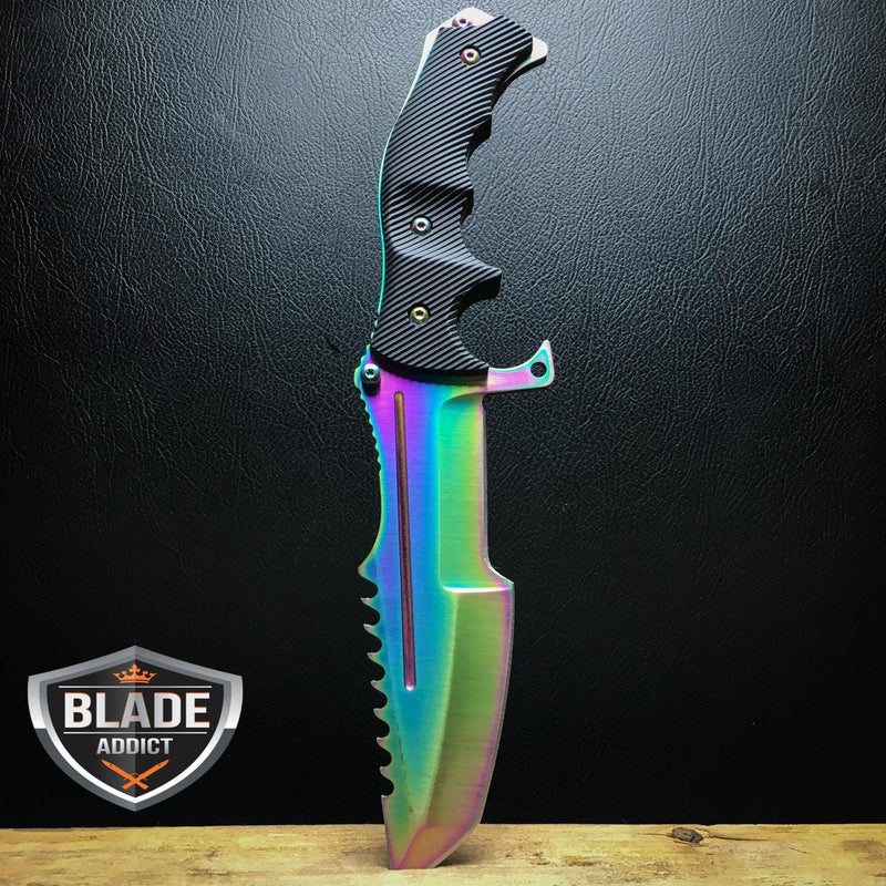 CSGO Huntsman Fixed Blade - Rainbow Fade | BLADE ADDICT