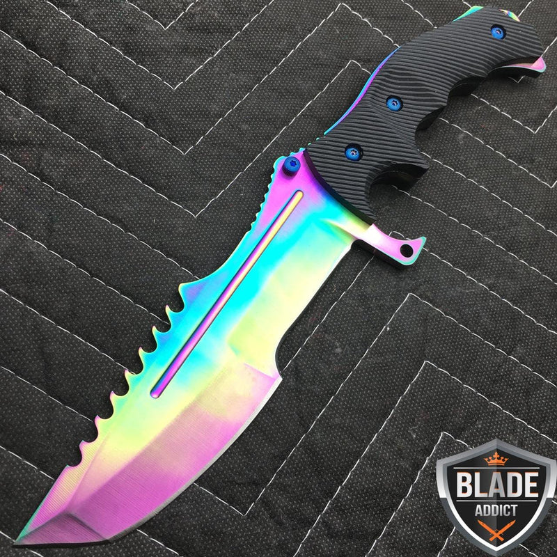 CSGO Huntsman Fixed Blade - Rainbow Fade | BLADE ADDICT