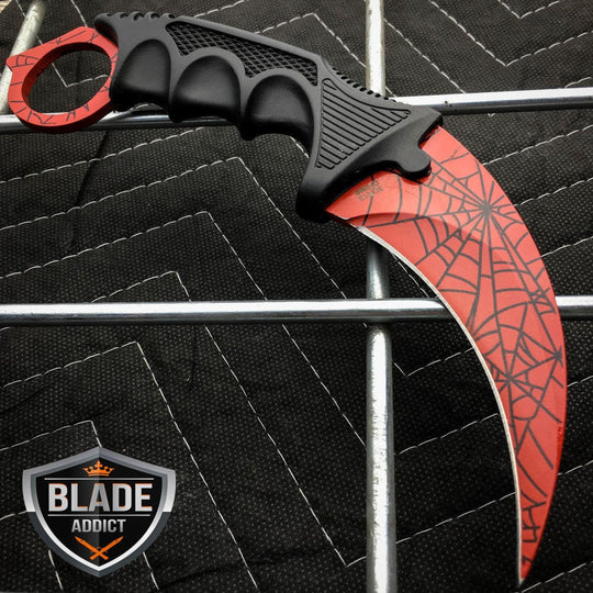 CSGO Karambit Fixed Blade Crimson Web | BLADE ADDICT
