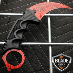 CSGO Karambit Fixed Blade Crimson Web - BLADE ADDICT