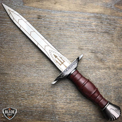 Dark Assassin Medieval Trinity Trident Fixed Blade Renaissance Dagger - BLADE ADDICT
