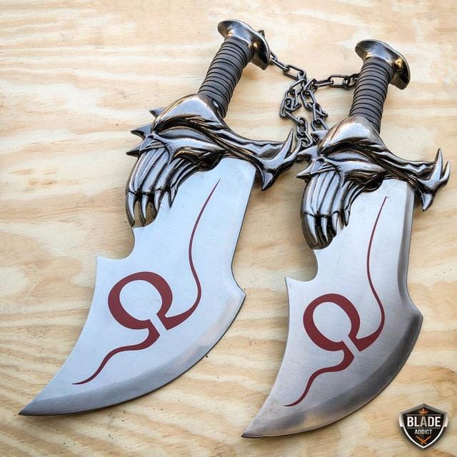 God Of War 17" Chaos War Twin Blade Knives Kratos Sword Dagger Set - BLADE ADDICT