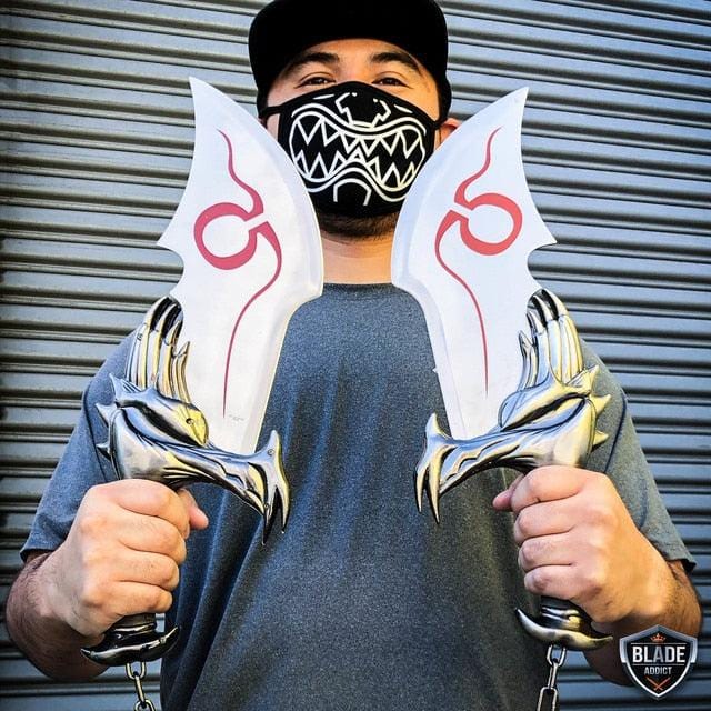 God Of War 17" Chaos War Twin Blade Knives Kratos Sword Dagger Set - BLADE ADDICT