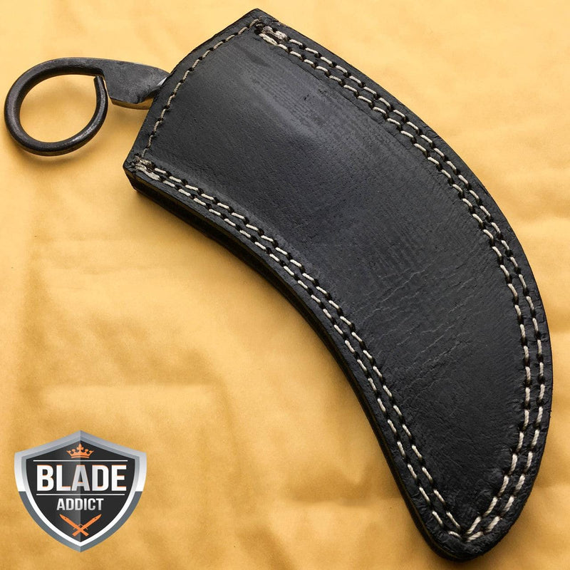 Hand Forged Railroad Spike Fixed Blade Hunting Knife Carbon Steel Karambit - BLADE ADDICT