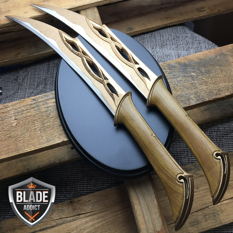 HOBBIT LORD OF THE RINGS FIGHTING KNIVES OF TAURIEL REPLICA DAGGERS - BLADE ADDICT