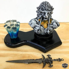 World Of Warcraft Desk Toy Mini Figure w/ Sword Orc Lich King Lion - BLADE ADDICT
