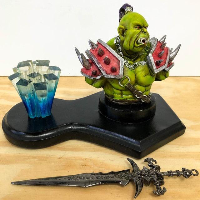 World Of Warcraft Desk Toy Mini Figure w/ Sword Orc Lich King Orc - BLADE ADDICT