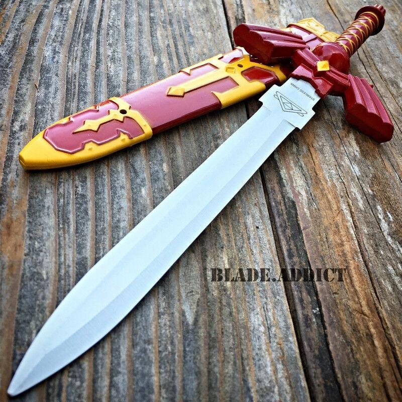 Legend of Zelda Hylian Hyrule Ocarina of Time Master Sword Short Dagger Red - BLADE ADDICT