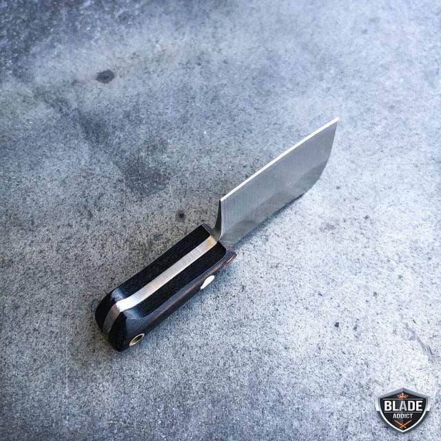 Tiny Miniature REAL Cleaver Fixed Blade Knife w/ Sheath - BLADE ADDICT