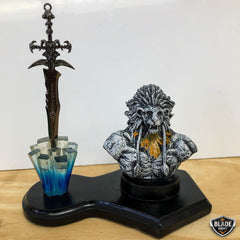 World Of Warcraft Desk Toy Mini Figure w/ Sword Orc Lich King - BLADE ADDICT