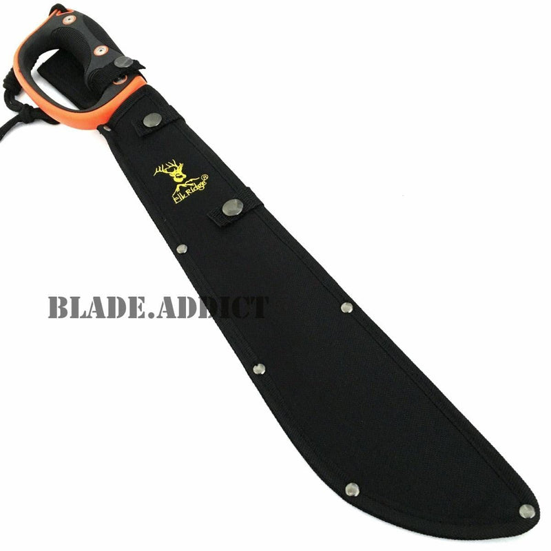 24 Hunting Survival Sawback Military Full Tang Machete Fixed Blade Knife