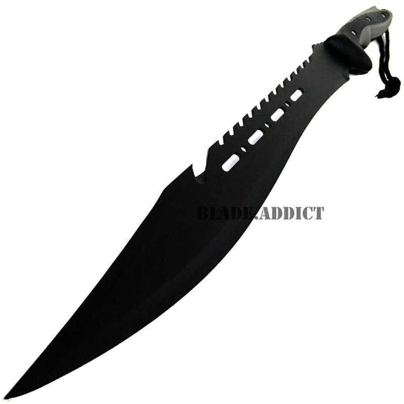 25" Black Full Tang Tactical Machete Hunting Sword - BLADE ADDICT