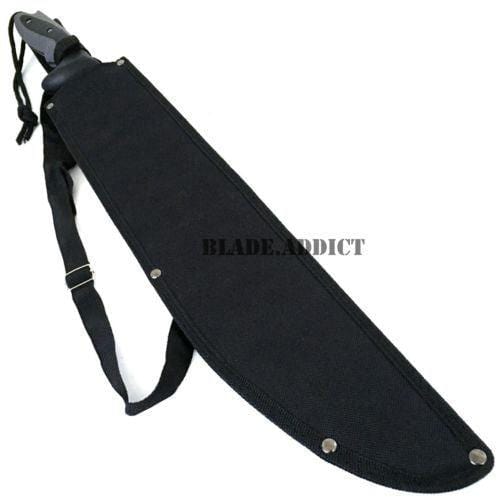 25" Black Full Tang Tactical Machete Hunting Sword - BLADE ADDICT