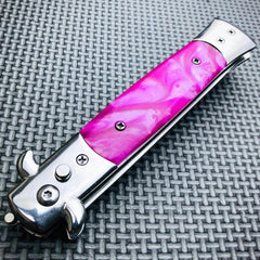 Automatic Push Button Folding Comb Switchblade Knife Looking Brush - BLADE ADDICT