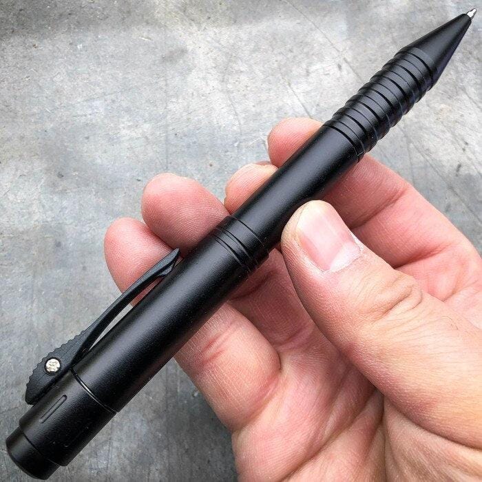Limited Release - Tactical Combat Pocket Knife OTF Pen Black - BLADE ADDICT