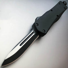Military Tactical Mini OTF - Choose One Black - Single Sided Blade - BLADE ADDICT