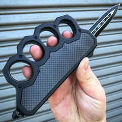 Exclusive Carbon Fiber Knuckle OTF - BLADE ADDICT