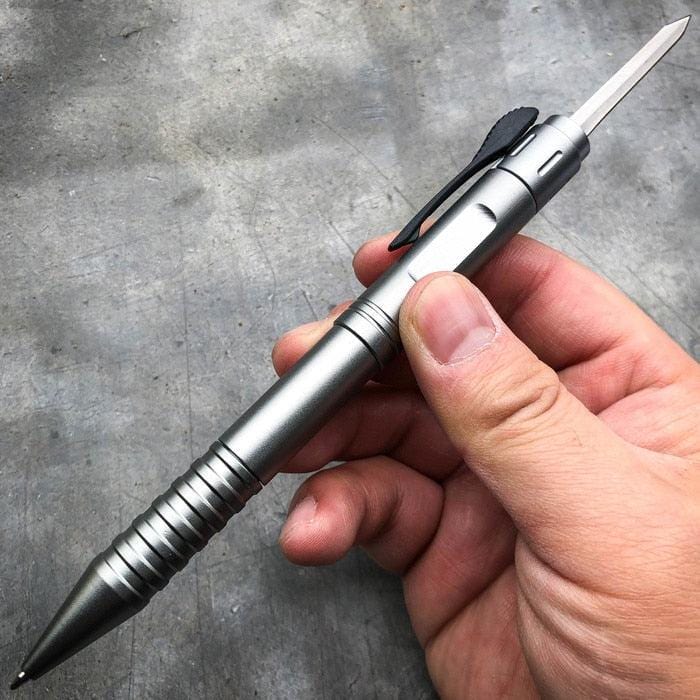 Limited Release - Tactical Combat Pocket Knife OTF Pen Grey - BLADE ADDICT