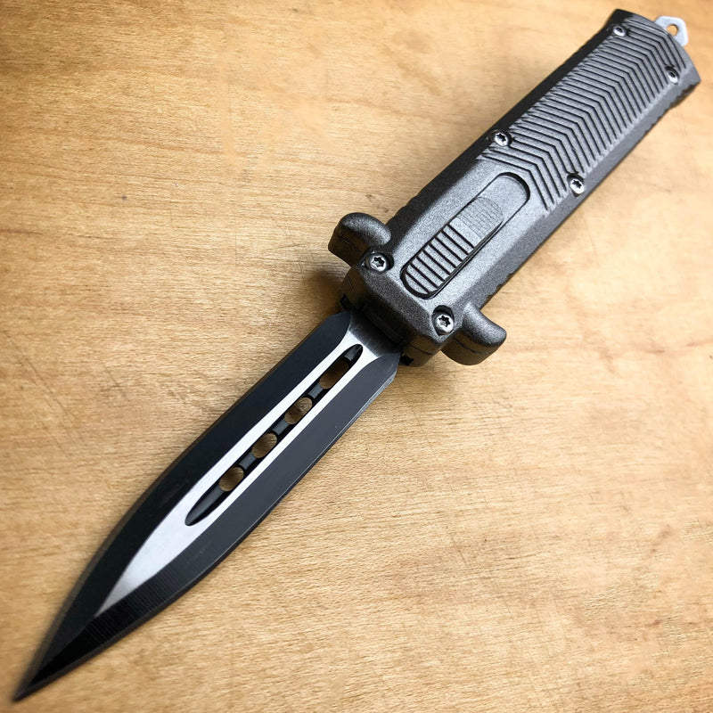 Militant Dual-Action OTF Grey - BLADE ADDICT