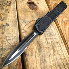 Delta Force Recon Dagger Blade OTF Knife NEW Serrated - BLADE ADDICT