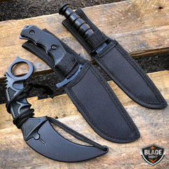 3PC COMBO CSGO Tactical Fixed Blade Knife Set - Karambit, Huntsman, Combat Knife - BLADE ADDICT