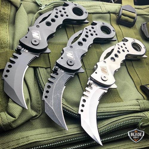 7.5" Heavy Duty Tactical Karambit Claw Spring Assisted Pocket Knife - BLADE ADDICT
