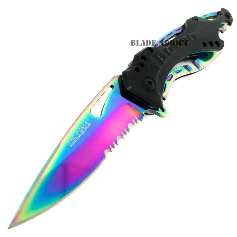 8" Tac-Force Rainbow Pocket Knife - BLADE ADDICT