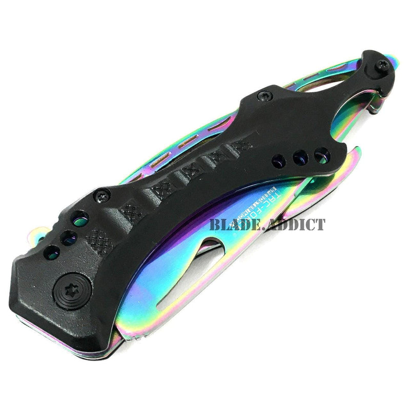 8" Tac-Force Rainbow Pocket Knife - BLADE ADDICT