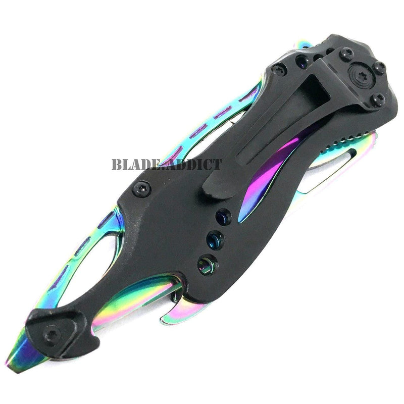 8" Tac-Force Rainbow Pocket Knife - BLADE ADDICT