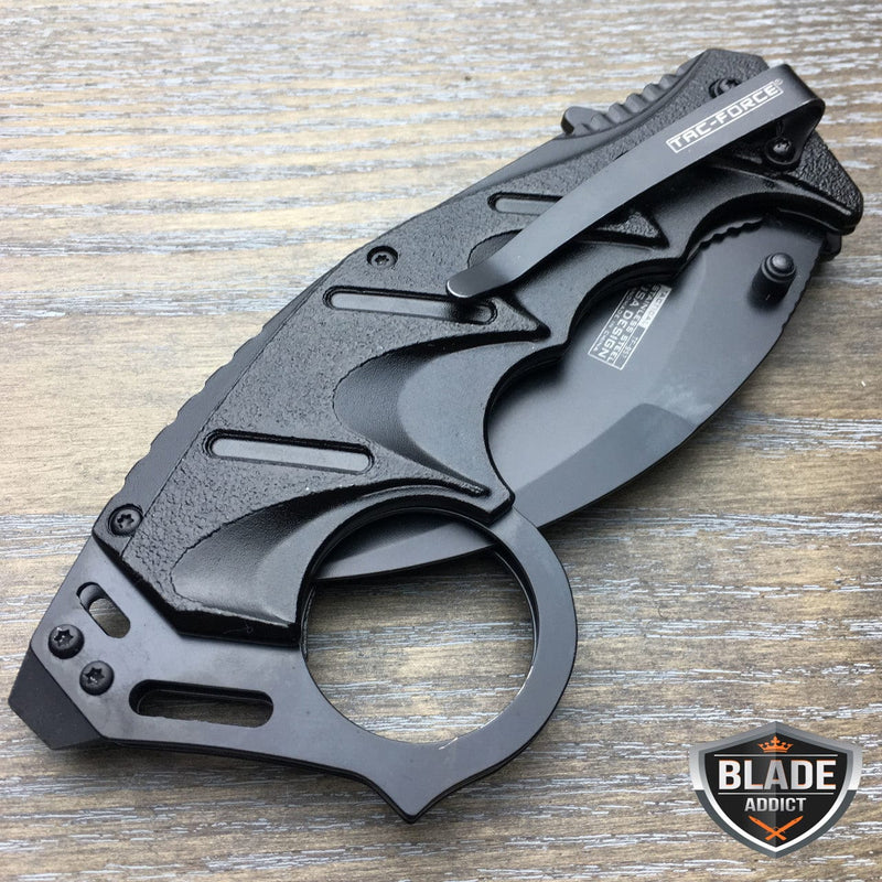 8" Tac-Force Spring Assisted Open Folding Pocket Knife Karambit Claw - BLADE ADDICT