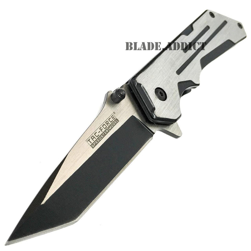8" TAC-FORCE Spring Assisted Open TACTICAL TANTO Folding Blade Pocket Knife NEW- BLADE ADDICT